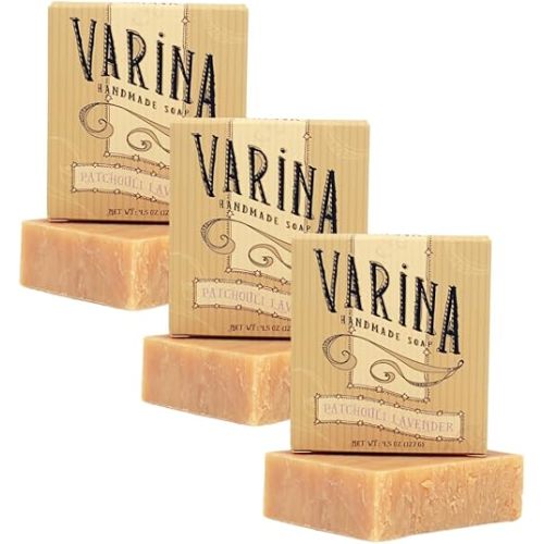 Patchouli Lavender Soap - Gentle Cleansing for Sensitive Skin, Earthy Scents - 3 Pack - Goat Milk Soap