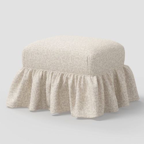 Ruffle Skirt Ottoman Marisha Vine Mauve - Threshold™ designed with Studio McGee