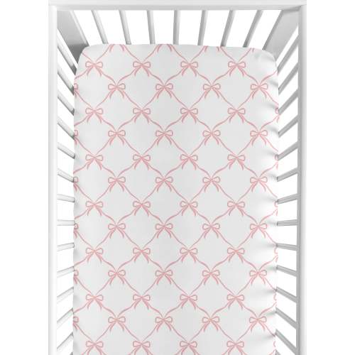 Ballerina and Bows Collection Crib Sheet - Bow Print