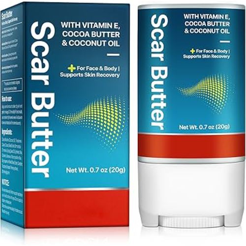 Scar Stick for Scars After Surgery & C-Section, Cocoa Butter Stick with Vitamin E for Scars, 5-in-1 Smoothing Formula to Improves Texture & Discoloration, Non-Greasy (0.7 oz)