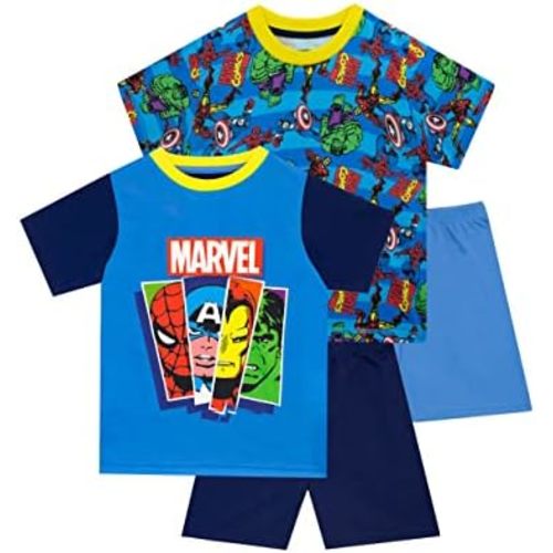 Marvel Avengers Pajamas 2 Pack | Boys Iron Man, Captain America, Spiderman Pajamas | Kids Superhero PJs