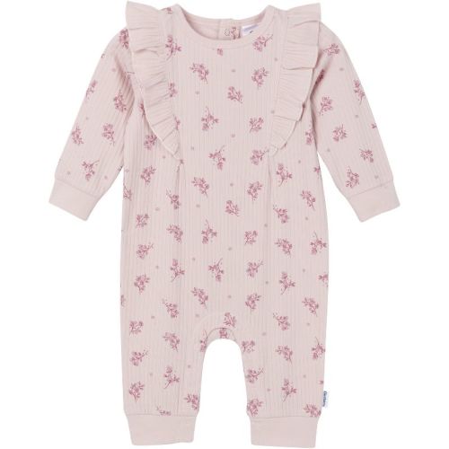 Gerber Baby Girls' Ruffled Romper, Tossed Flowers, 6-9 Months