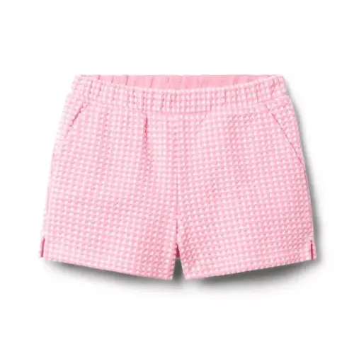 Girl Spring Pink Gingham Gingham Short by Janie and Jack