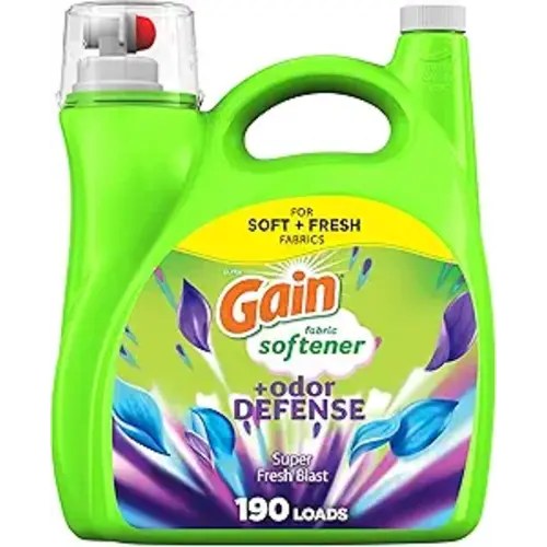 Gain Super Fresh Blast Liquid Odor Defense Fabric Softener, 140 FL OZ 190 Load, Softening Laundry Conditioner for 2 in 1 Freshness plus Odor Protection