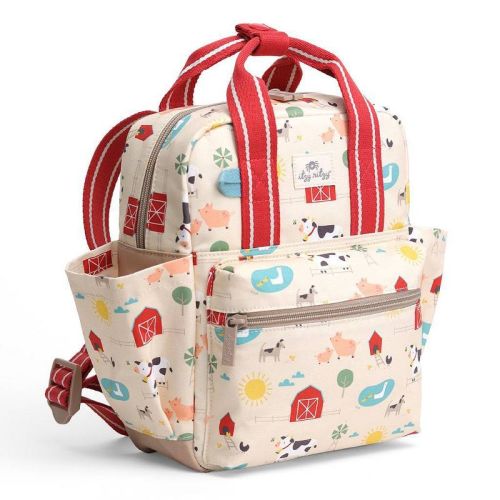 Itzy Ritzy Toddler Backpack - Farm: Cotton, Animal Icon, 0.73 lbs, Miniature Bag Structure