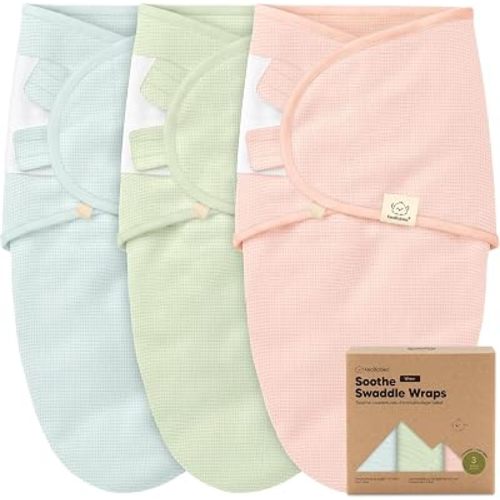 3-Pack Organic Swaddles for Newborns, Baby Swaddles 0-3 Months (Mellow)