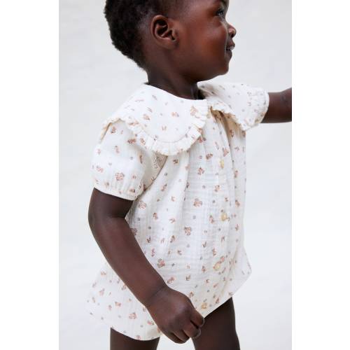 COTTON MUSLIN ROMPER SUIT