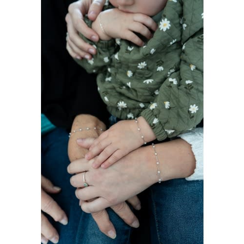 Silver Pearl Baby Bracelet-baby bracelet girl-pearl chain bracelet-baby jewelry-Back To School Outfits-Back to School-toddler bracelet