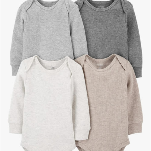 Simple Joys by Carter's Baby 4-Pack Long-Sleeve Thermal Bodysuit