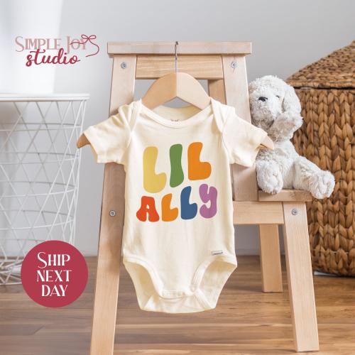 Pride Lil Ally Baby Bodysuit: LGBTQ+ Rainbow Outfit