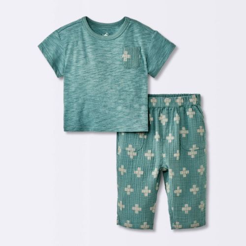 Baby Boys' 2pc Plus 0-3M Graphic T-Shirt & Gauze Pants Set