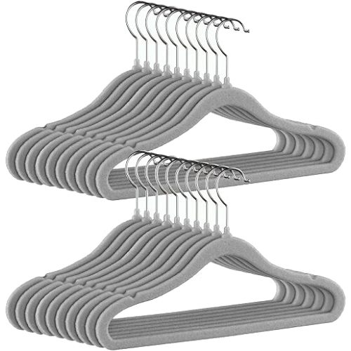 Baby Hangers for Nursery 20 Pack - Drak Grey