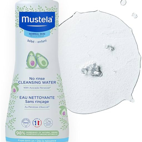 Mustela No-Rinse Micellar Cleansing Water for Babies - Made with Natural Avocado Perseose & Aloe Vera - Safely Cleans Baby's Face, Hands & Diaper Area - 1 or 2-Pack - Various Sizes