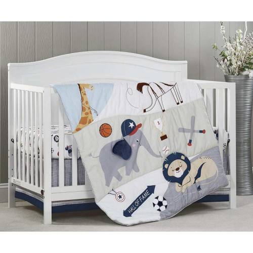Oxford Baby Zoo Sports 3-Piece Crib Bedding Set