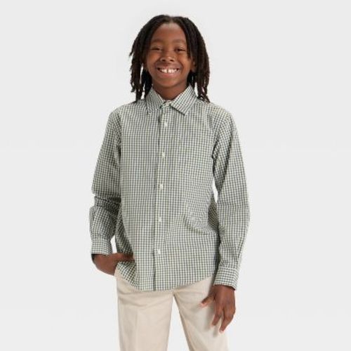 Boys' Long Sleeve Button-Down Dress Shirt - Cat & Jack™ Green