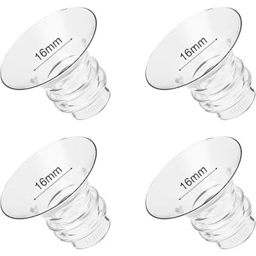 Flange Inserts 16mm 4PCS Compatible with Elvie Medela Willow go Bellababy Spectra 24mm Flange/Shields Wearable Breast Pump, Reduce Nipple Tunnel Size, Pump Parts Replace