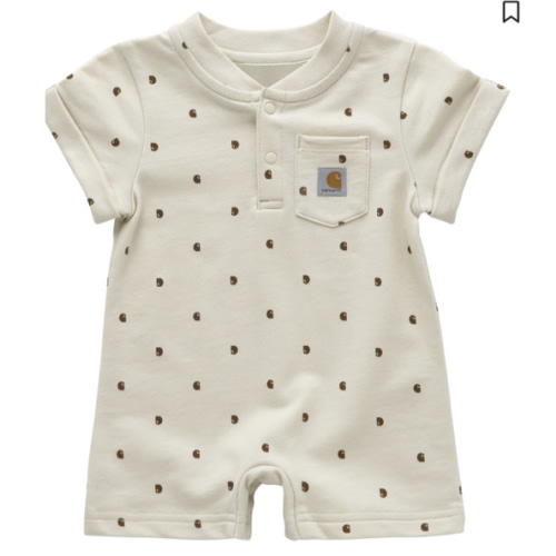 Carhartt Infant Boys' Logo Printed Short Sleeve Onesie