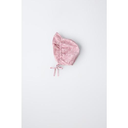 SWISS EMBROIDERY BONNET - Pink | ZARA United States