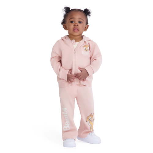 Bambi Baby Girl 3 Piece Fleece Jogger Set, Sizes 0-24 Months