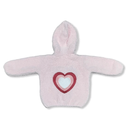 Heart Design Cozy Chenille Jacket