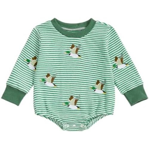 Infant Baby Boy Girl Mallard Duck Romper Short Sleeve Animal Duck One Piece Bodysuit Tops Hunting Baby Clothes