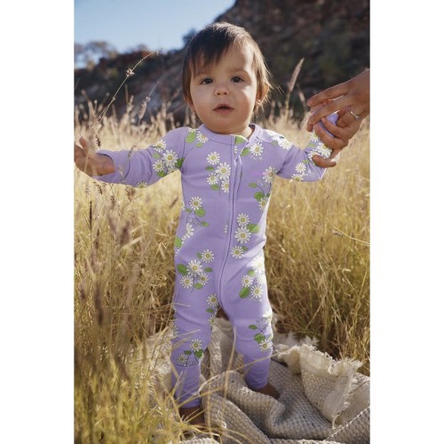 Bonds Baby Print Zip Wondersuit - Lilac - Size 00