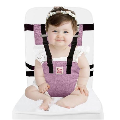 Travel Harness Seat for Toddlers - Portable High Chair for Travel | Baby Seat Harness for Golf Carts and Dining | Compact Chair for Babies - Blue - Pink
