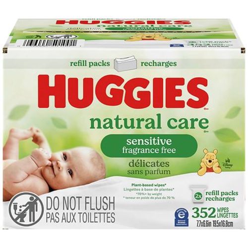 Huggies Natural Care Sensitive Baby Wipes Unscented, 352 | Walgreens