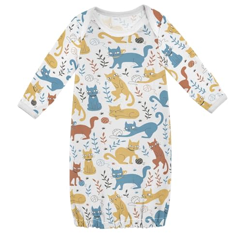 Vozoza Baby Boy Girl Sleeper Gown Cotton Nightgowns Clothes