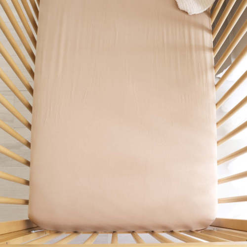 Solid Coffee Bamboo Crib Sheet