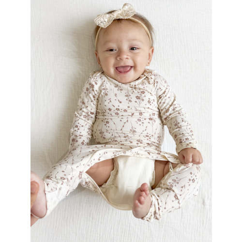 Posie Mauve Convertible Footie Pajamas | günamüna