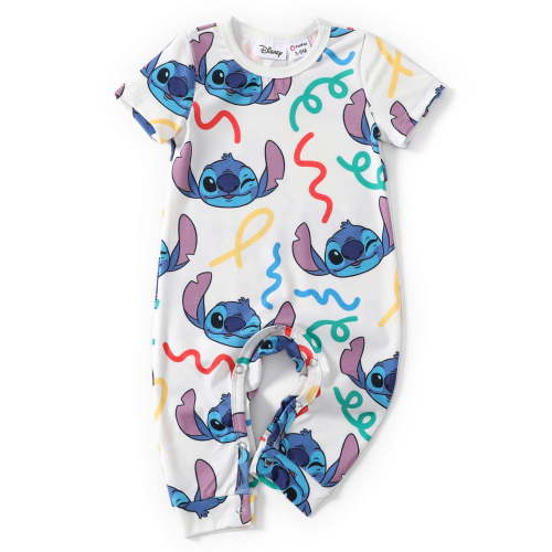 Disney Baby Girls Boys Romper Jumpsuit Stitch Graphic Infant Bodysuits Gifts Outfit 0/3-18 Months