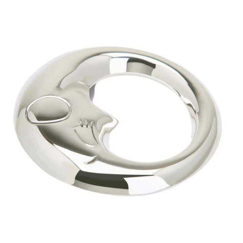 Krysaliis Sterling Silver Baby Rattle - Moon
