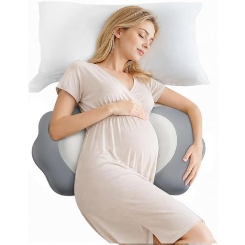 DONAMA Memory Foam Pregnancy Pillow, Maternity Wedge Pillow for Back Belly HIPS Support, Adjustable Maternity Pillows for Pregnant Women, Side Sleeping Pregnant Pillows with Cooling Pillowcase