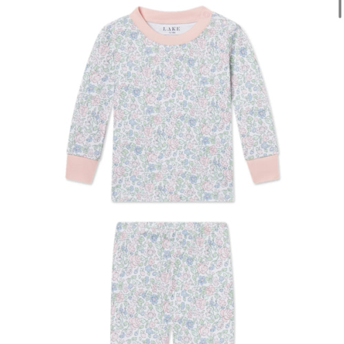 LAKE | Baby | Pima Cotton Pajamas | 6-9M English Rose Baby Long-Long Set