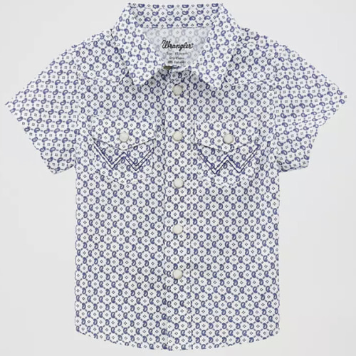 Little Boy Short Sleeve Western Snap Shirt 3-6M | BOYS | Wrangler®