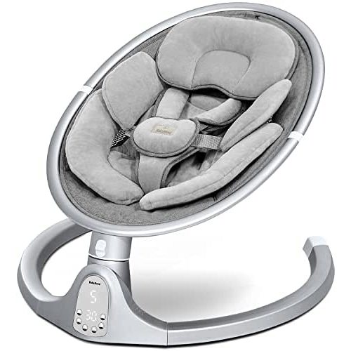 BabyBond Baby Swings for Infants, Bluetooth Infant Swing with Music Speaker, Preset Lullabies, 5 Point Harness Belt, 5 Speeds and Remote Control - Portable Baby Swing for Indoor and Outdoor