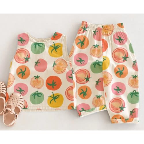 Baby Toddler 2-Piece Colorful Tomatoes Set