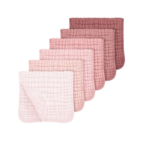 Looxii Paquete de 6 paños de muselina para bebé, 20 x 10 pulgadas, ultra suaves y absorbentes, 6 capas 100% algodón para escupir y babear, paño suave para eructar para bebé, regalo esencial para