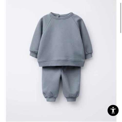 SWEATSHIRT AND JOGGER SET WITH BRUSHED INTERIOR - Cornflower blue | ZARA United States