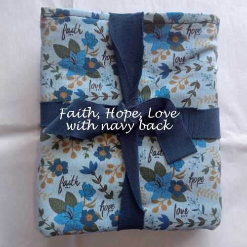 Faith, Hope, Love Organic Cotton Knit Double-Sided Baby Blanket