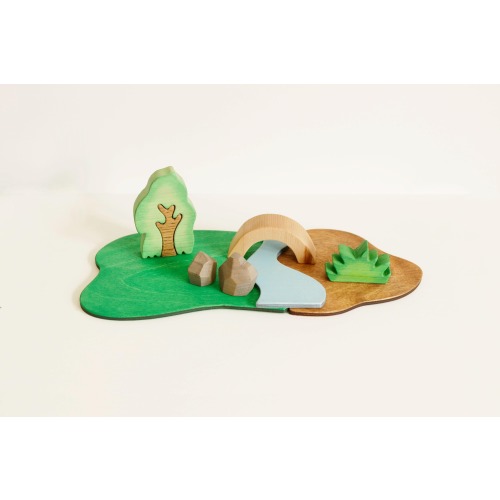 Wooden Nature Playset: Montessori Small World Play