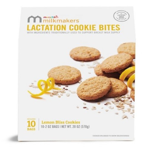 Munchkin Milkmakers Lactation Cookie Bites - Lemon - 20oz/10ct
