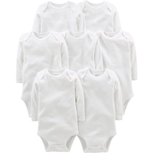 Simple Joys by Carter's Unisex Babies' Long-Sleeve Bodysuit, Pack of 7