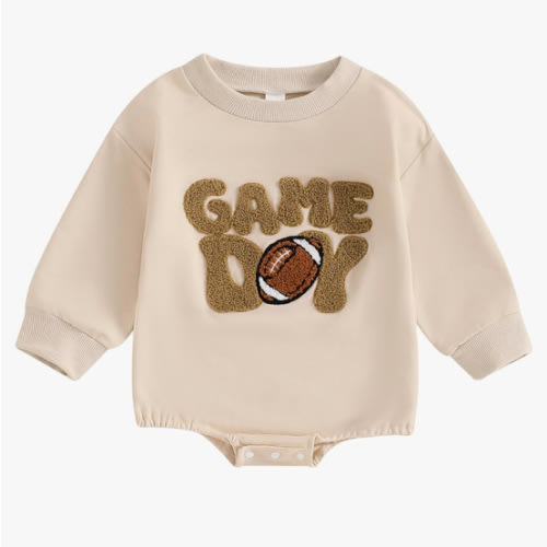 VISGOGO Newborn Infant Baby Boy Girls Oversized Romper Little Dude Sweater Onesie Coming Home Outfit Neutral Clothes