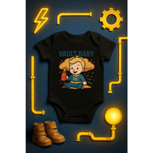 Fallout inspired Baby Bodysuit | Vault Baby Clothes | Post Apocalyptic Baby Outfit | Wasteland Baby Shower Gift | Cute Nerdy Baby Onesie