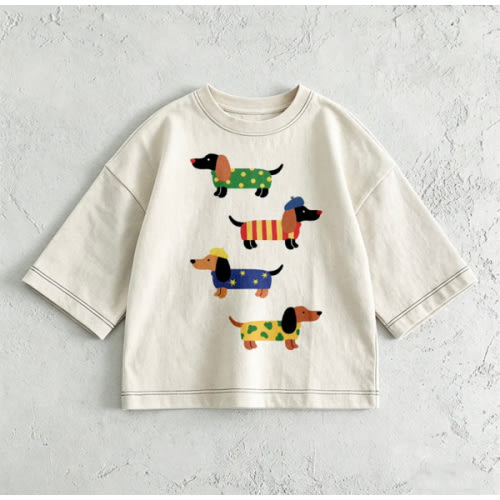 Baby & Kids Striped Dachshund Print T-Shirt (6M-12Y)