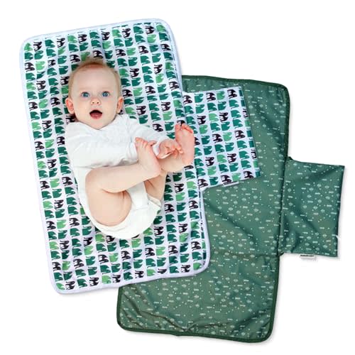 Mama Koala Waterproof Cloth Diaper Changing Pad - Waterproof Reusable Absorbent Mat for Cloth Diapers, Baby Crib, Travel, Daycare, 2 Pack 27.5 * 15.7 Inches
