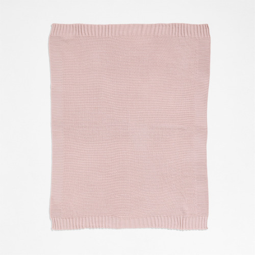Personalized Bubble Knit Mauve Rose Baby Stroller Blanket