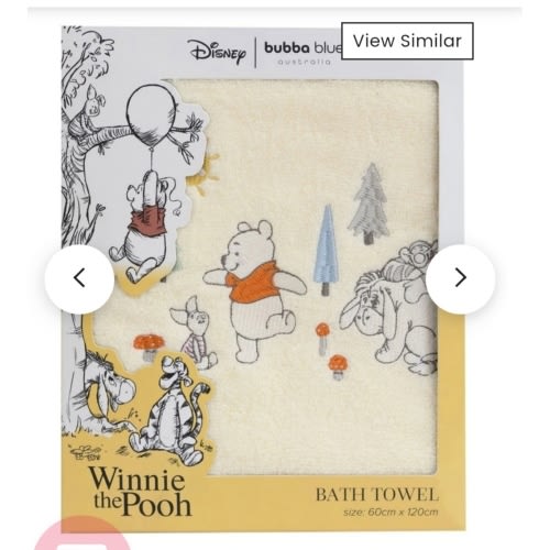 Winnie The Pooh Bath Towel in Yellow